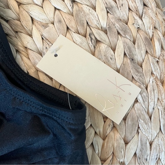 Jet Black Frolic Wrap Around Tie Bikini Swim Top Size Medium - Picture 7 of 9